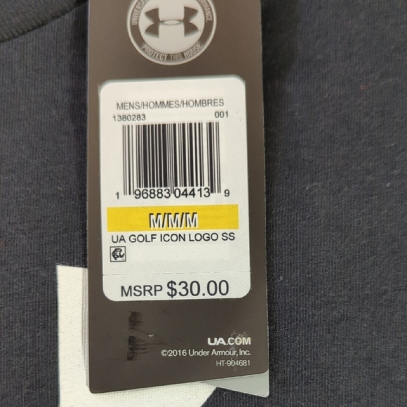 NEW Under Armour Black and White Short Sleeve Tee - Picture 2 of 12